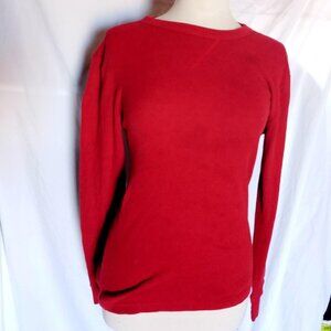 Old Navy womens ribbed  soft washed size small red thermal